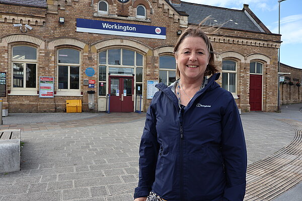 Libby at Workington station