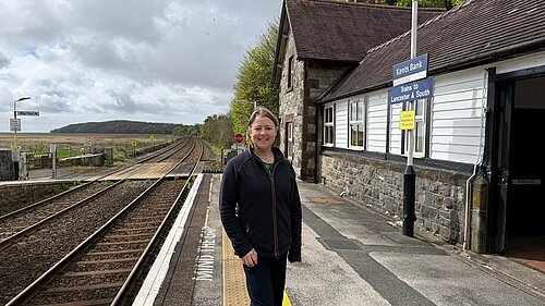 Libby Bateman at Kents Bank Station