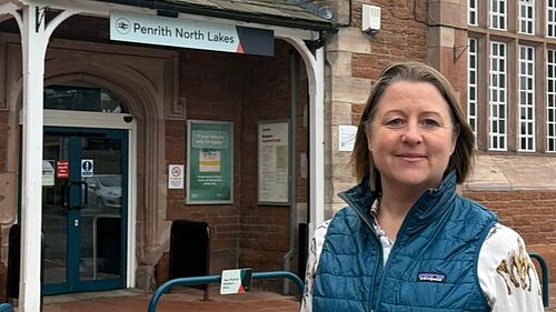 Libby outside Penrith station