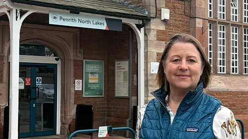 Libby outside Penrith station